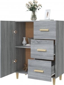 vidaXL vidaXL Szafka, szary dąb sonoma 69,5x34x90 cm, materiał drewnopochodny 4