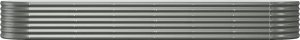 vidaXL vidaXL Donica ogrodowa, malowana proszkowo stal, 296x80x36 cm, szara 3