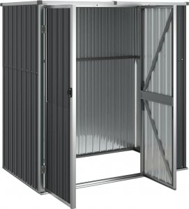 vidaXL vidaXL Szopa ogrodowa, antracytowa, 161x89x161 cm, stal galwanizowana 4