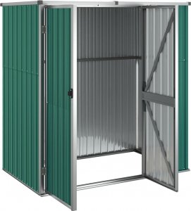 vidaXL vidaXL Szopa ogrodowa, zielona, 161x89x161 cm, stal galwanizowana 4