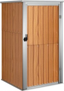 vidaXL vidaXL Szopa ogrodowa, brązowa, 88x89x161 cm, stal galwanizowana 2