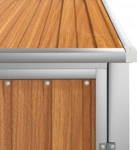 vidaXL vidaXL Szopa ogrodowa, brązowa, 88x89x161 cm, stal galwanizowana 7