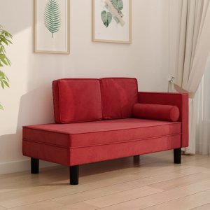 vidaXL vidaXL 2-osobowa sofa, kolor czerwonego wina, tapicerowana aksamitem 1