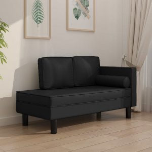 vidaXL vidaXL 2-osobowa sofa, czarna, sztuczna skóra 1