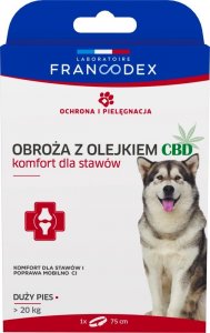 Francodex FRANCODEX Obroża z olejkiem CBD 75 cm dla psów o wadze powyżej 20 kg - 1 szt. 1