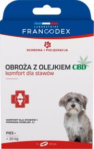 Francodex FRANCODEX Obroża z olejkiem CBD 60 cm dla psów o wadze poniżej 20 kg - 1 szt. 1
