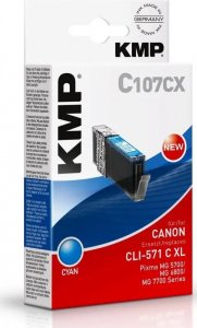 Tusz KMP Patrone Canon CLI-571 BK XL comp. ph.black pigm. C107BKX - 1568,0001 1