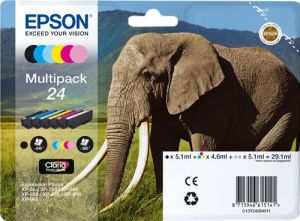 Tusz Epson Zestaw tuszów Multipack 6-kolorów 24 Claria Photo HD (C13T24284011) 1