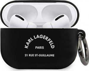 Karl Lagerfeld Karl Lagerfeld KLACAPSILRSGBK AirPods Pro cover czarny/black Silicone RSG 1