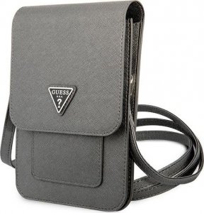 Guess Guess Torebka GUWBSATMGR szary/grey Saffiano Triangle 1