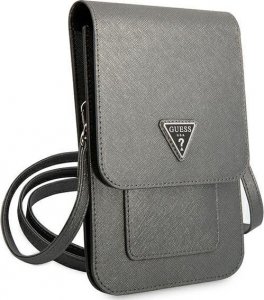 Guess Guess Torebka GUWBSATMGR szary/grey Saffiano Triangle 3