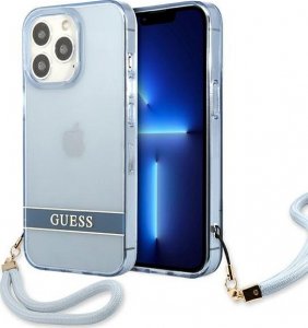 Guess Guess GUHCP13LHTSGSB iPhone 13 Pro / 13 6,1" niebieski/blue hardcase Translucent Stap 1
