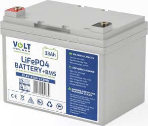 Volt Akumulator LiFePO4 12.8V 33Ah 30A 1