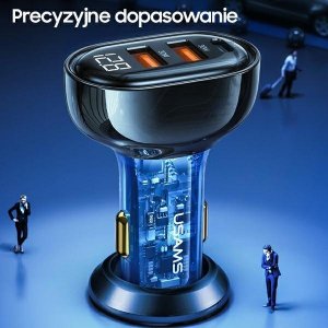 Ładowarka Usams US-CC158 2x USB-A 1x USB-C 3 A (CC158CC01) 4