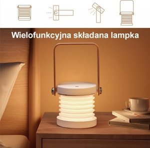 Lampa stołowa Usams USAMS Wielofunkcyjna nocna lampka LED biały/white ZB249YH01 (US-ZB249) 2