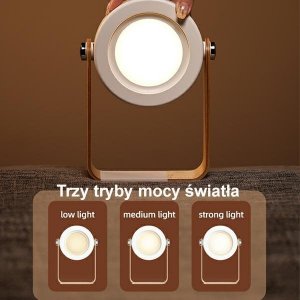 Lampa stołowa Usams USAMS Wielofunkcyjna nocna lampka LED biały/white ZB249YH01 (US-ZB249) 9