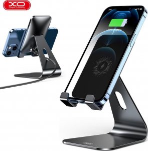 XO uchwyt podstawka TK20 z ładowaniem indukcyjnym czarny 15W 3