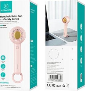 Wentylator Usams USAMS Wiatrak ręczny Mini 1200mAh Candy Series różowy/pink ZB251FS02 (US-ZB251) 6