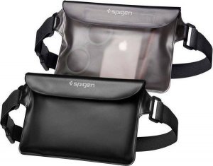 Spigen Spigen Universal Waterproof Waist Bag czarny/black 2 szt. uniwersalna biodrowa saszetka wodoodporna AMP04531 1