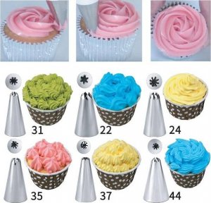 Springos Zestaw cukierniczy 345 el. do dekoracji, akcesoria do ciast i babeczek UNIWERSALNY 6