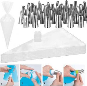 Springos Zestaw cukierniczy 124 el. do dekoracji, akcesoria do ciast i babeczek 6