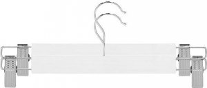 Springos Wieszak klamrowy na ubrania 2 szt. do spódnic, spodni biały UNIWERSALNY 11