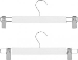 Springos Wieszak klamrowy na ubrania 2 szt. do spódnic, spodni biały UNIWERSALNY 8