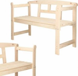 Springos Ławka ogrodowa drewniana, dwuosobowa ekologiczna UNIWERSALNY 2