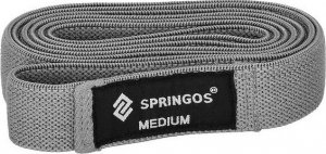 Springos Guma do ćwiczeń Hip Band 2x 100 cm szara/różowa/czarna zestaw 3 szt. guma oporowa UNIWERSALNY 3