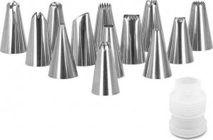 Springos Rękaw cukierniczy silikonowy 16 elem. do dekoracji niebieski UNIWERSALNY 3