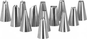 Springos Rękaw cukierniczy silikonowy 16 elem. do dekoracji niebieski UNIWERSALNY 5