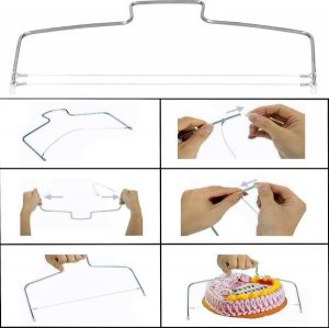 Springos Duży nóż strunowy do cięcia biszkoptu, ciasta 32 cm UNIWERSALNY 5