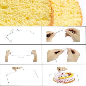 Springos Duży nóż strunowy do cięcia biszkoptu, ciasta 32 cm UNIWERSALNY 6