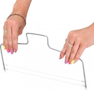 Springos Duży nóż strunowy do cięcia biszkoptu, ciasta 32 cm UNIWERSALNY 9