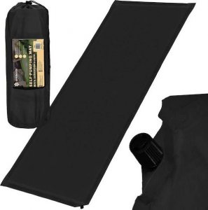 Springos Mata samopompująca 180 cm mata turystyczna biwakowa z pokrowcem czarna UNIWERSALNY 12
