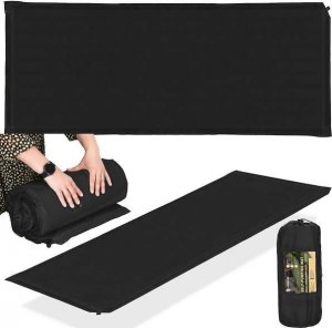 Springos Mata samopompująca 180 cm mata turystyczna biwakowa z pokrowcem czarna UNIWERSALNY 15