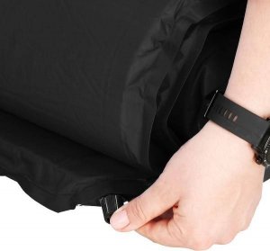Springos Mata samopompująca 180 cm mata turystyczna biwakowa z pokrowcem czarna UNIWERSALNY 29