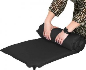 Springos Mata samopompująca 180 cm mata turystyczna biwakowa z pokrowcem czarna UNIWERSALNY 38