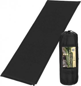 Springos Mata samopompująca 180 cm mata turystyczna biwakowa z pokrowcem czarna UNIWERSALNY 5