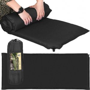Springos Mata samopompująca 180 cm mata turystyczna biwakowa z pokrowcem czarna UNIWERSALNY 7