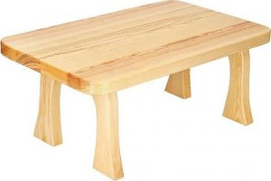 Springos Drewniany stolik kawowy 75 cm impregnowany naturalne drewno UNIWERSALNY 1