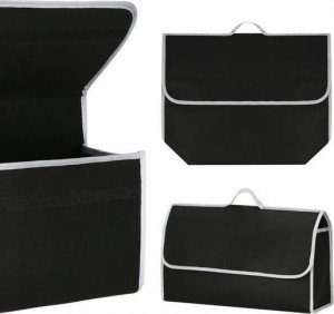 Springos Organizer do bagażnika filcowa torba, organizer do samochodu czarno-szary UNIWERSALNY 6