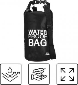 Springos Worek wodoszczelny na plażę 20l torba wodoodporna czarna UNIWERSALNY 14
