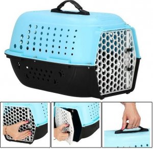 Springos Transporter dla kota psa gryzoni do 7 kg 48x33x28 cm niebiesko-czarny UNIWERSALNY 15