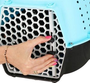 Springos Transporter dla kota psa gryzoni do 7 kg 48x33x28 cm niebiesko-czarny UNIWERSALNY 9