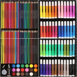 Springos Zestaw artystyczny 258 elem. walizka do malowania dla dzieci z przyborami UNIWERSALNY 9