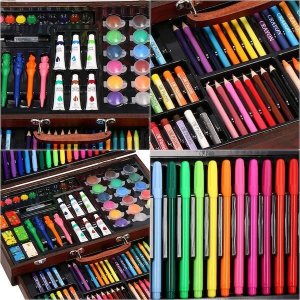 Springos Zestaw artystyczny 130 elem. walizka do malowania dla dzieci z przyborami UNIWERSALNY 25