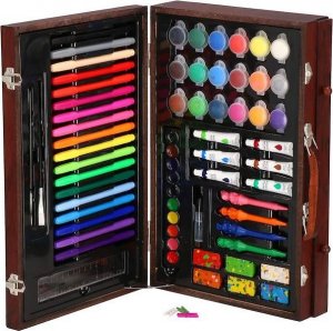 Springos Zestaw artystyczny 130 elem. walizka do malowania dla dzieci z przyborami UNIWERSALNY 4