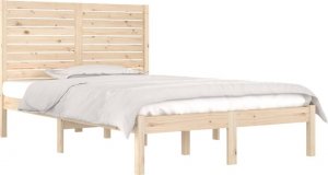 vidaXL vidaXL Rama łóżka, lite drewno, 135x190 cm, podwójna 3