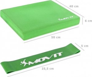 Movit Poduszka do balansu z gumką gimnastyczną - zielona 3